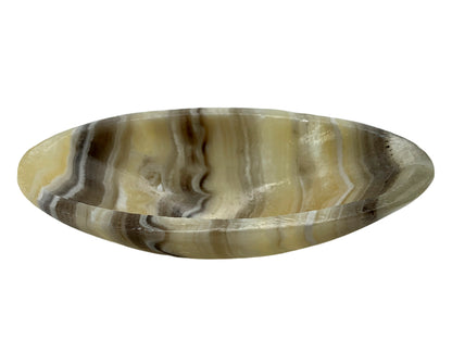 Zebra Onyx Oval Bowl