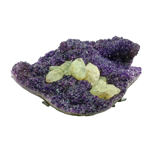 Amethyst druzy with calcite 27x20.5x12.5 in.