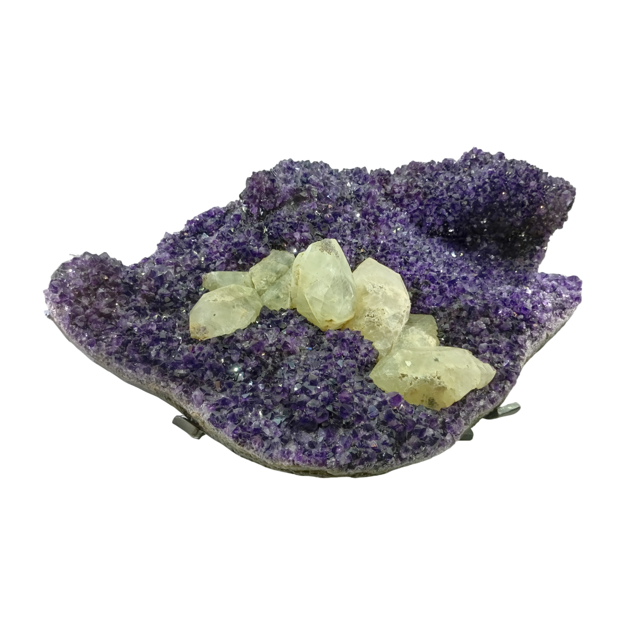 Amethyst druzy with calcite 27x20.5x12.5 in.