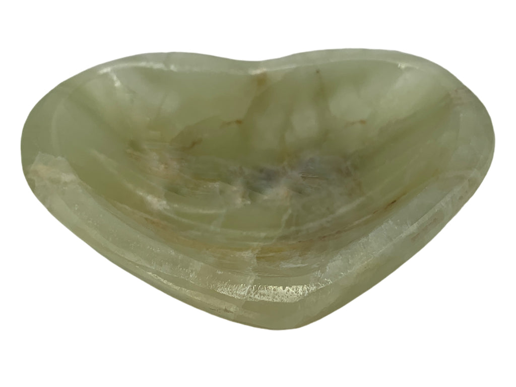 Green Onyx Heart Snack Bowl