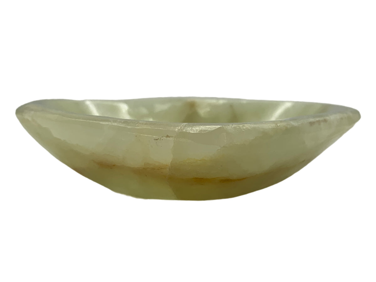 Green Onyx Heart Snack Bowl
