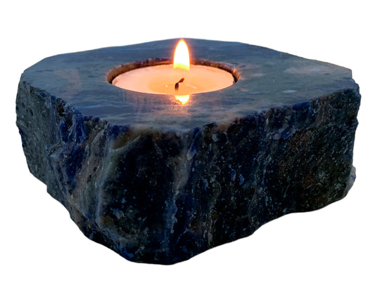 Sodalite Rustic Candle Holder