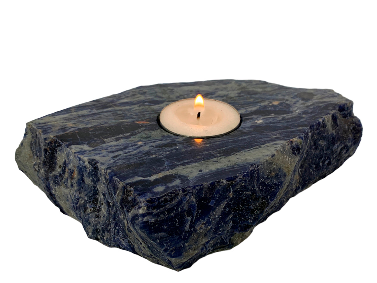 Sodalite Rustic Candle Holder