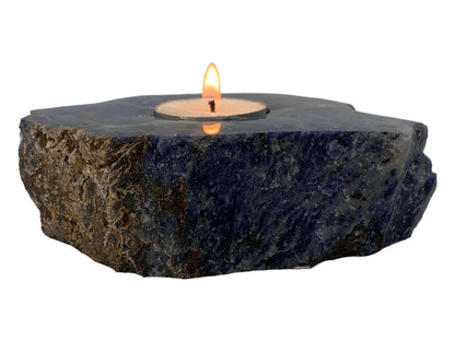 Sodalite Rustic Candle Holder