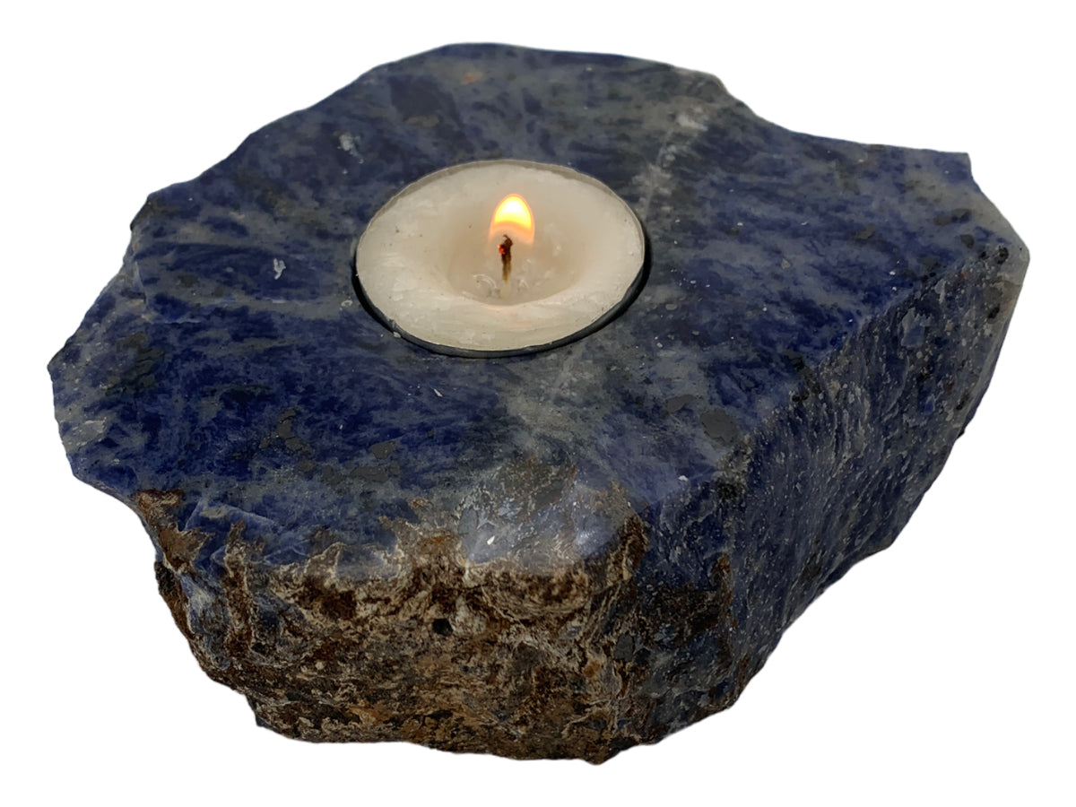 Sodalite Rustic Candle Holder