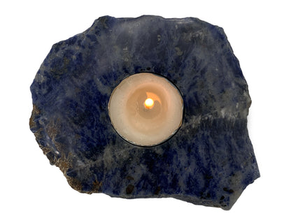 Sodalite Rustic Candle Holder