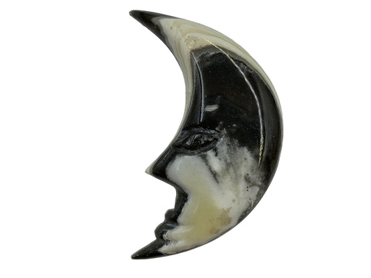 Zebra Onyx Half Moon Face