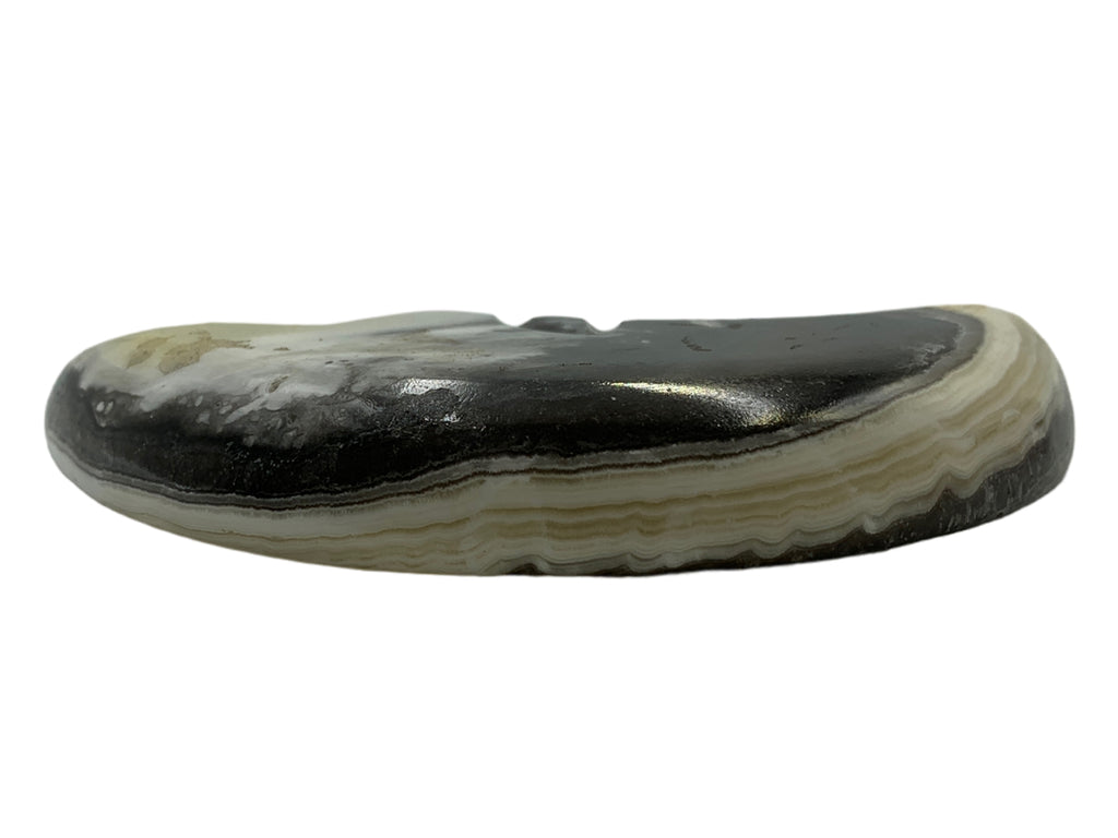 Zebra Onyx Half Moon Face
