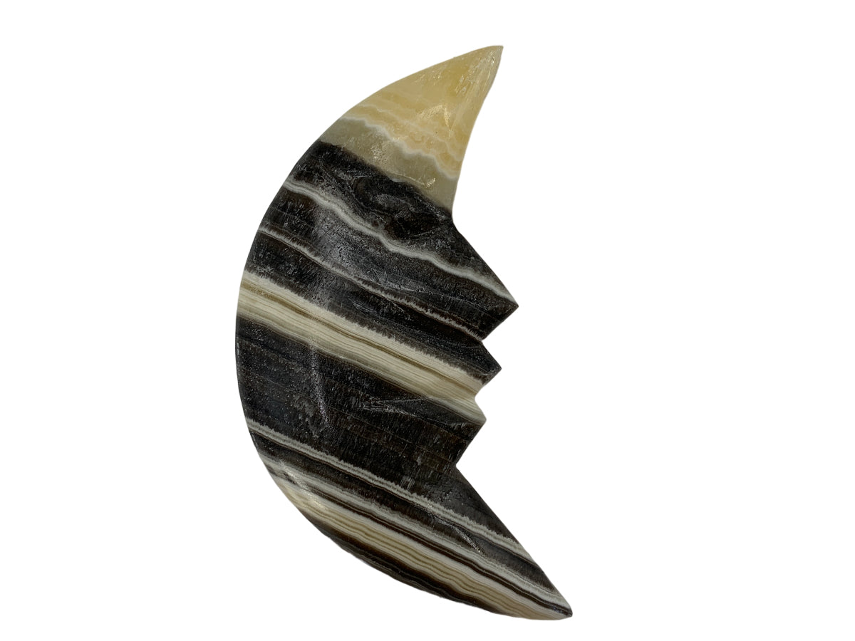 Zebra Onyx Half Moon Face