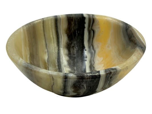 Zebra Onyx Circular Bowl
