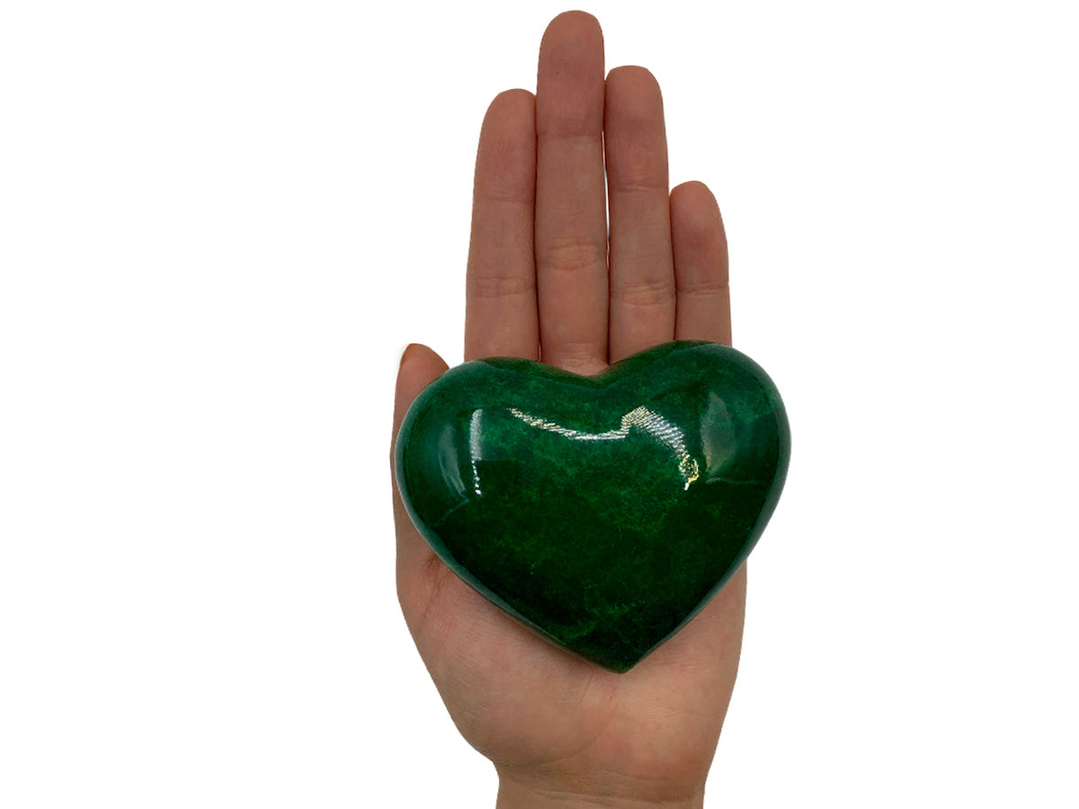 Green Pigmented Onyx Heart