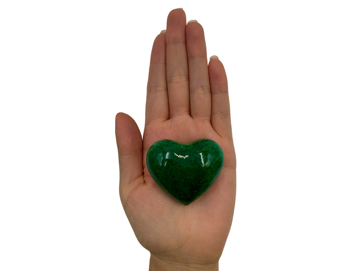 Green Pigmented Onyx Heart