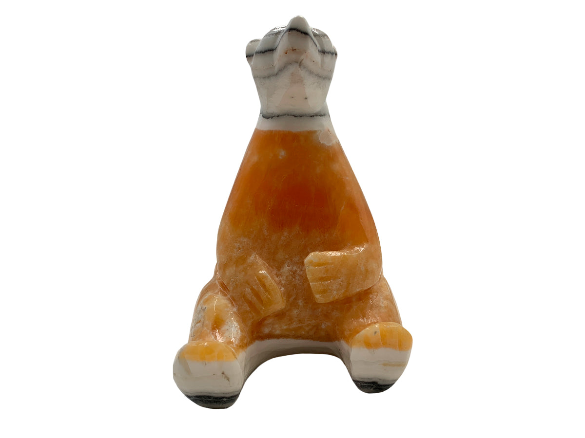 Zebra Calcite Sitting Polar Bear