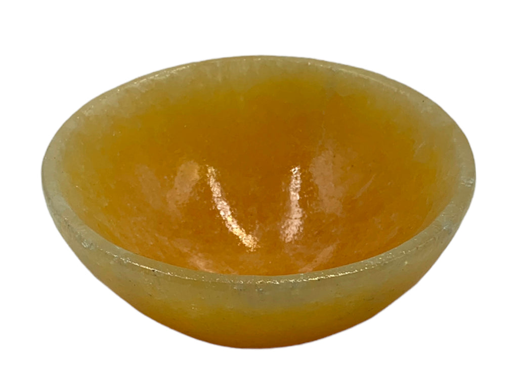 Orange Calcite CIrcular Bowl