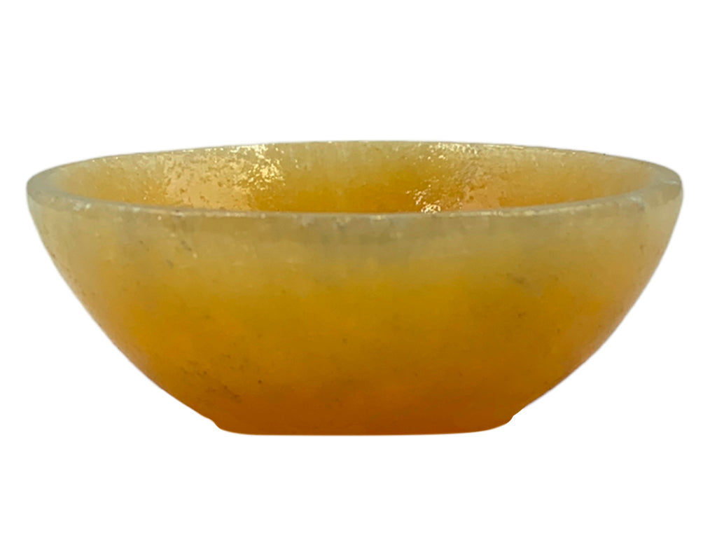 Orange Calcite CIrcular Bowl