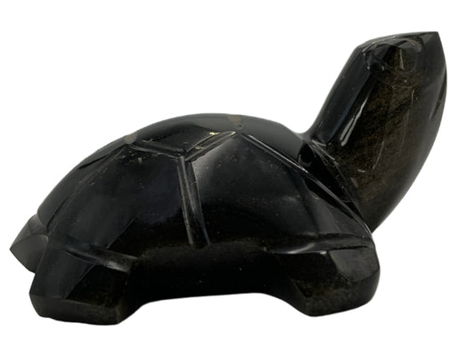 Golden Obsidian Turtle