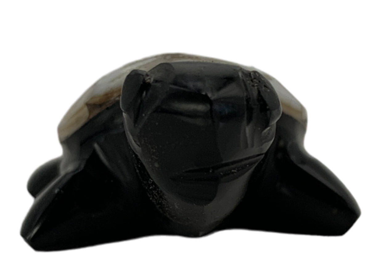 Black Obsidian Turtle Encrusted Turtle