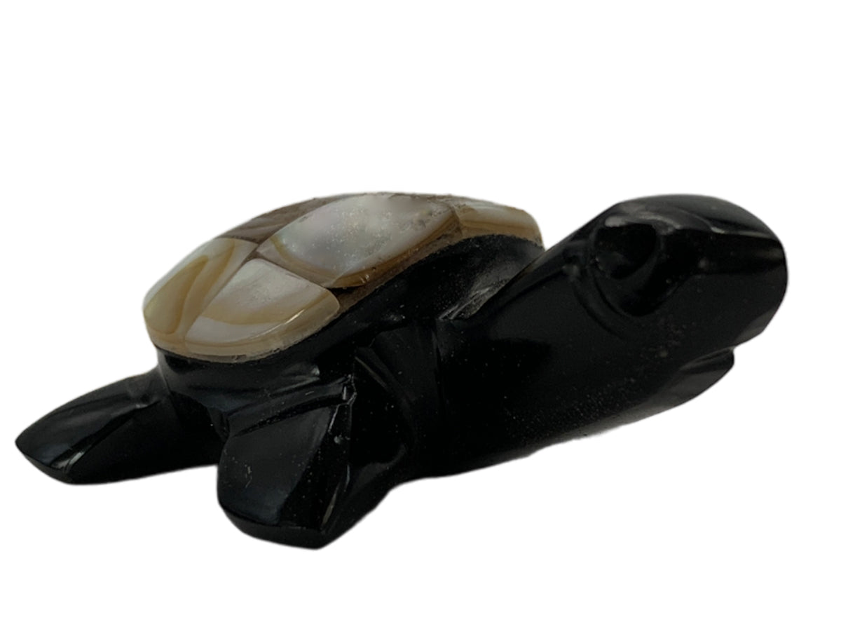 Black Obsidian Turtle Encrusted Turtle