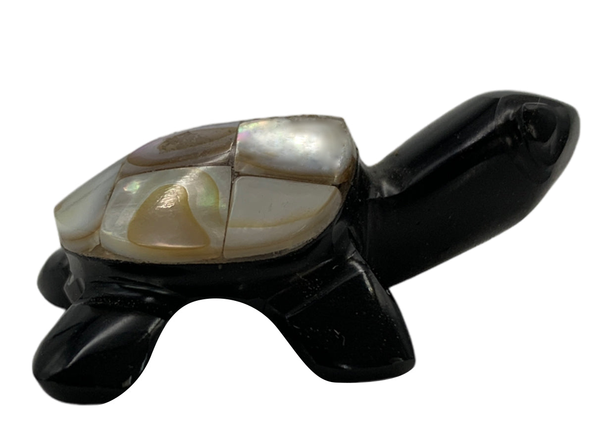 Black Obsidian Turtle Encrusted Turtle