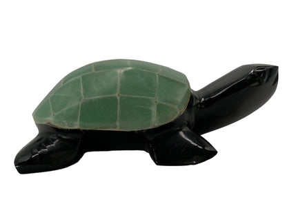 Black Obsidian Turtle with Colored Shell