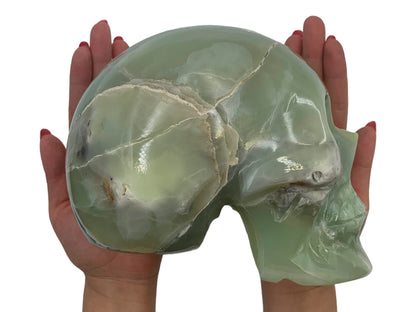 Green onyx skull