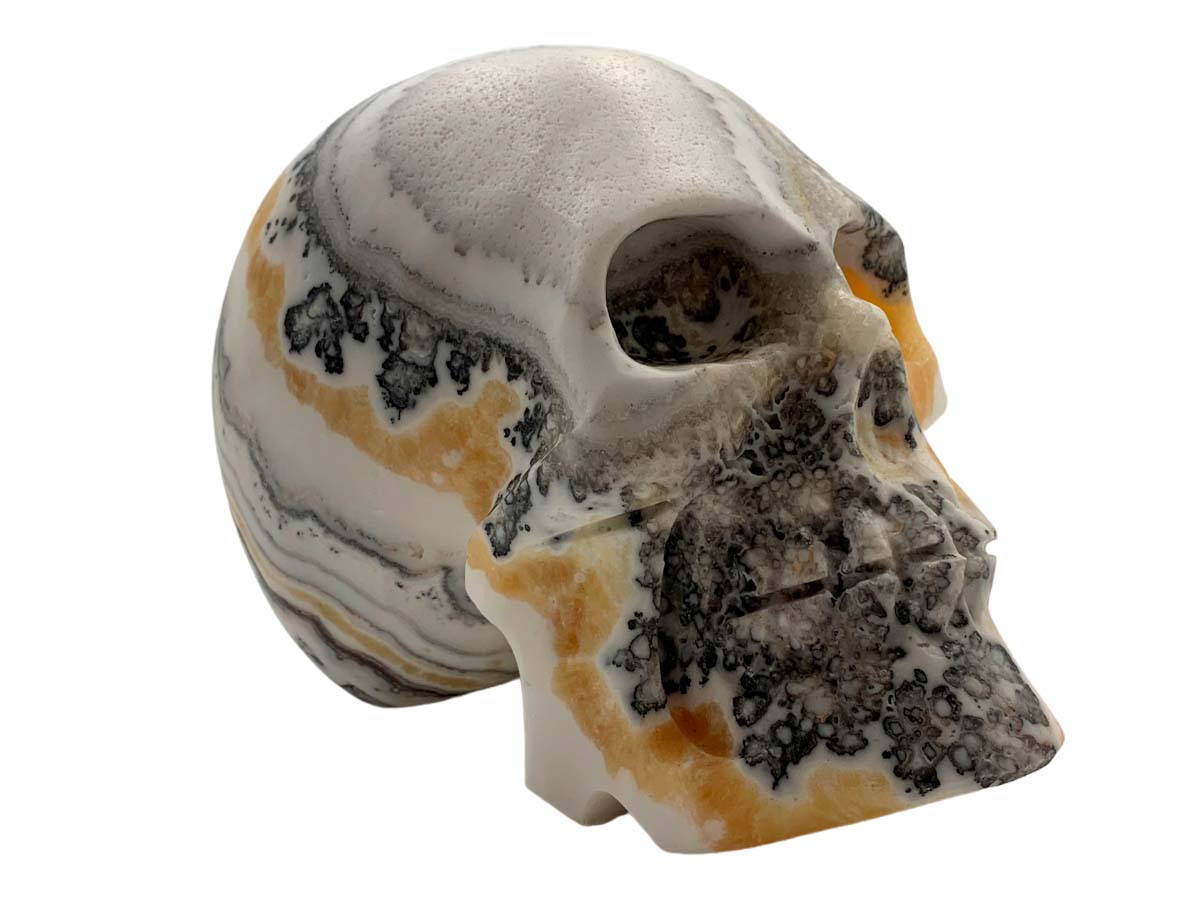 Zebra Calcite Skull
