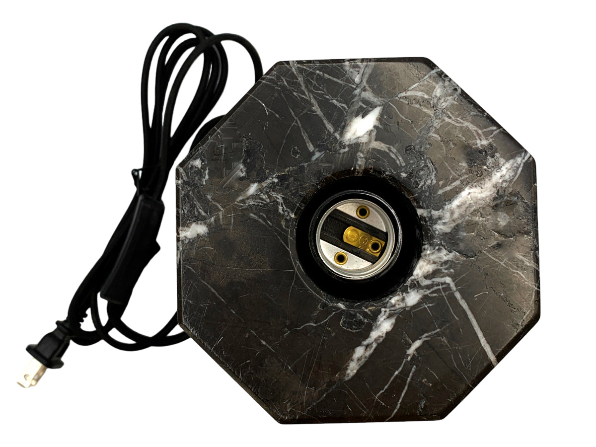 Black Marble Octagon Lamp