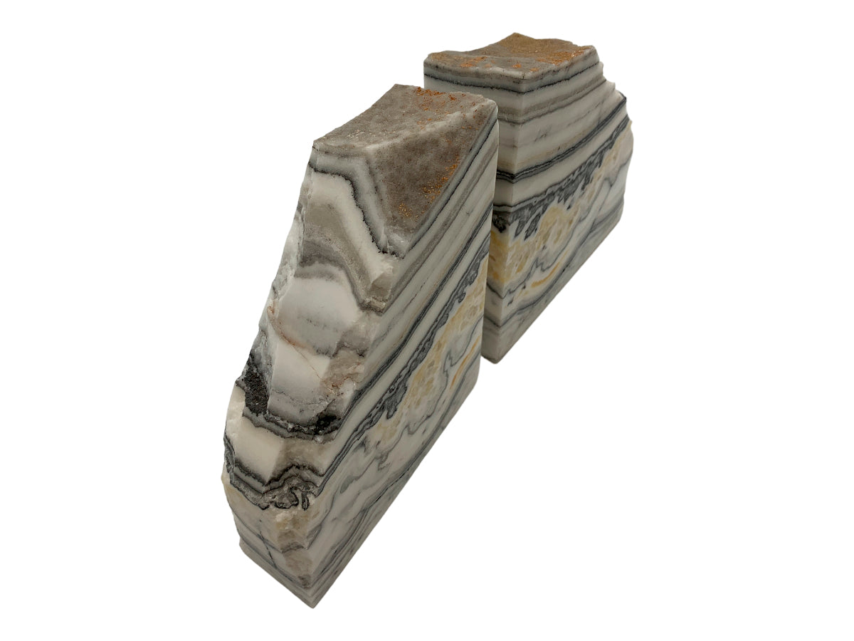 Zebra Calcite Bookend Pair