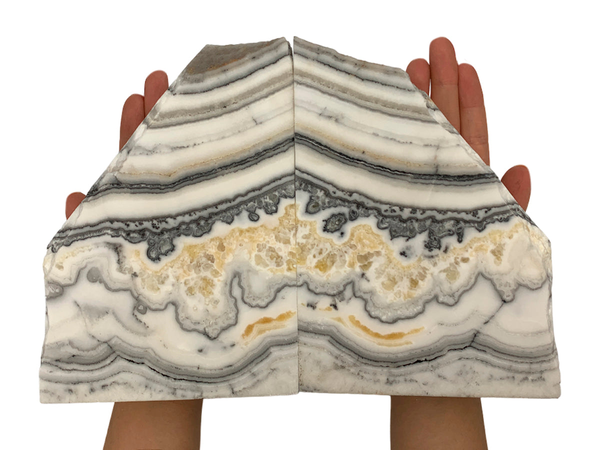 Zebra Calcite Bookend Pair