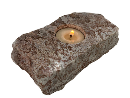 Red Jasper Irregular Candle Holder