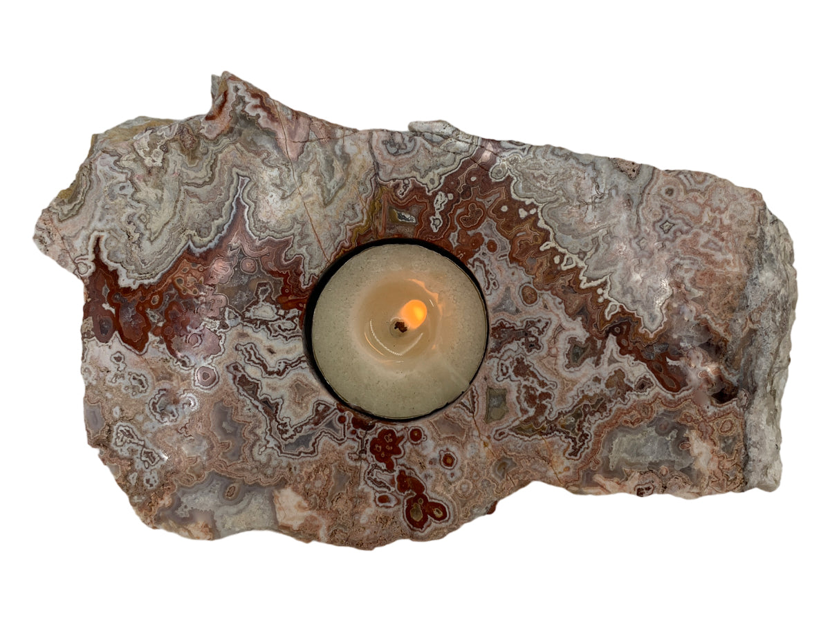 Red Jasper Irregular Candle Holder