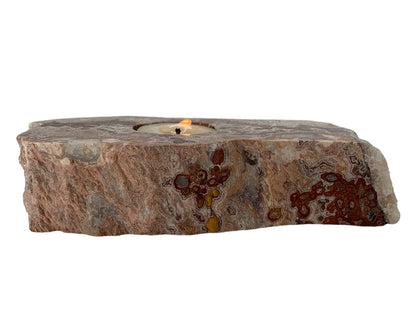 Red Jasper Irregular Candle Holder