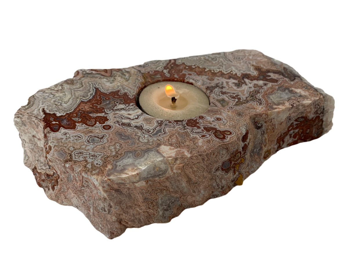 Red Jasper Irregular Candle Holder