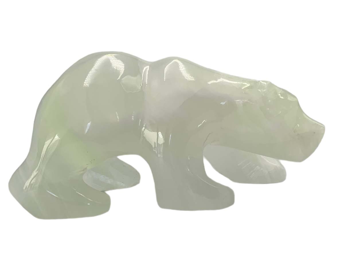 White Onyx Walking Polar Bear