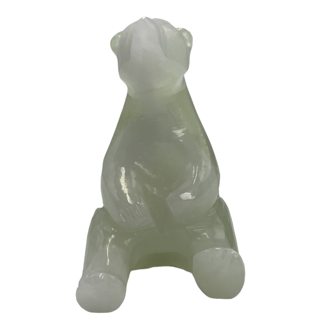 Green Onyx Sitting Polar Bear