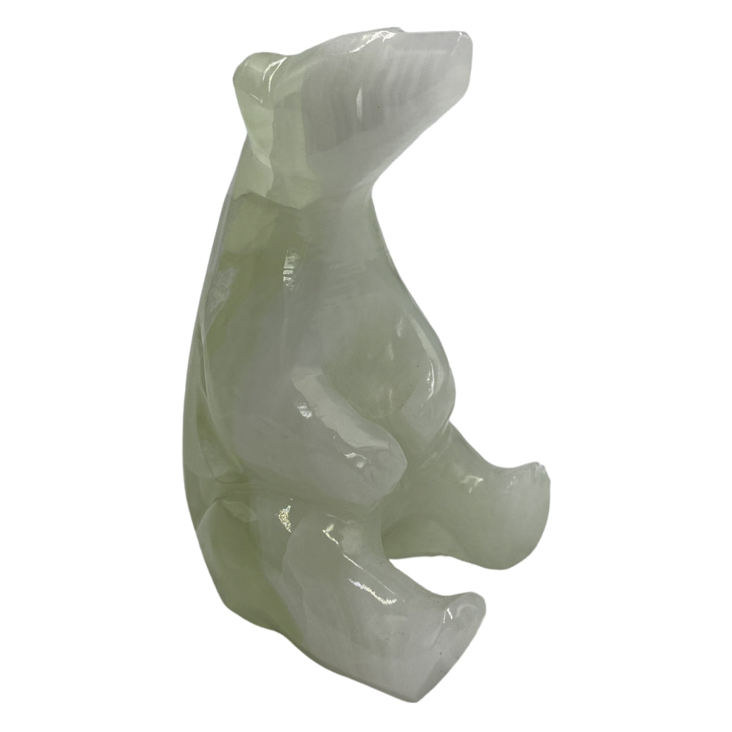 Green Onyx Sitting Polar Bear