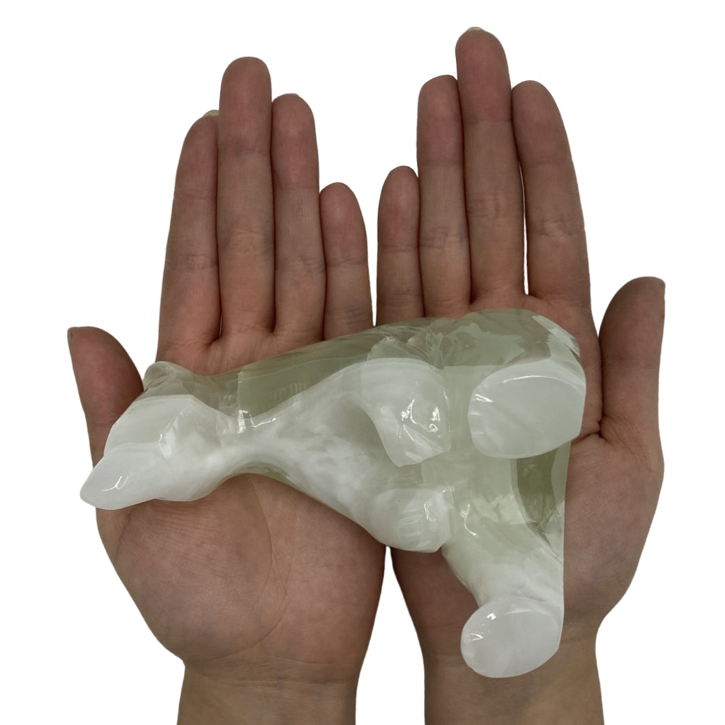 Green Onyx Sitting Polar Bear