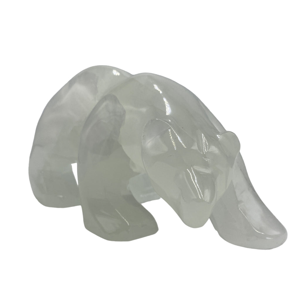 White Onyx Walking Polar Bear