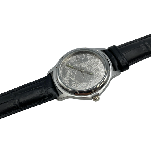 Men’s watch with Muonionalusta meteorite plate, 3.5 cm dial