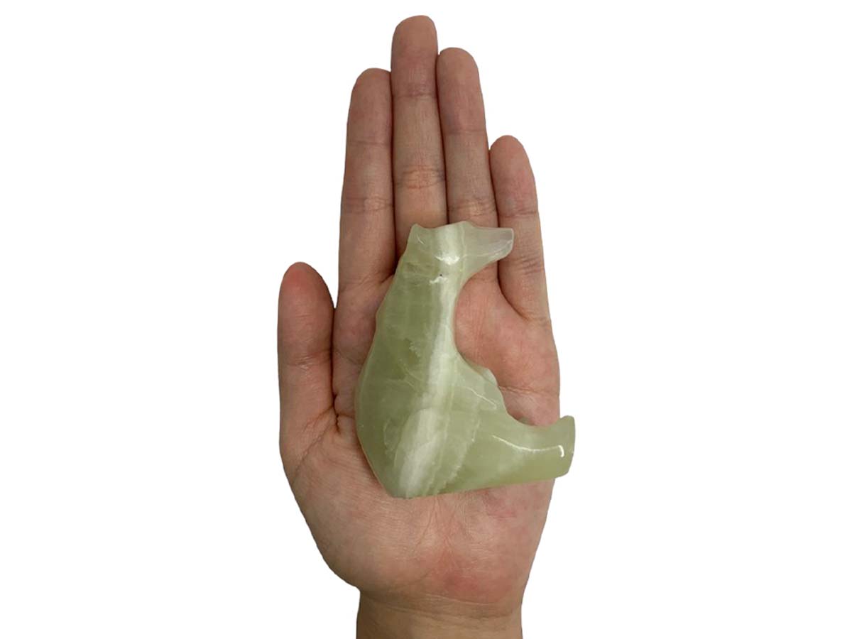 Green Onyx Sitting Polar Bear