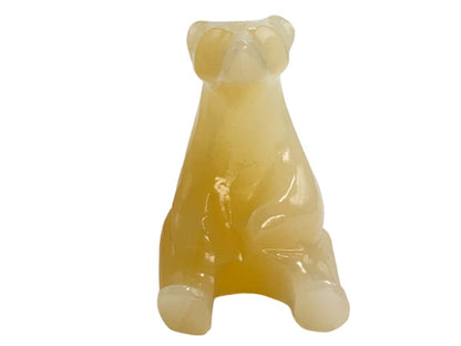 Amber Onyx Sitting Polar Bear