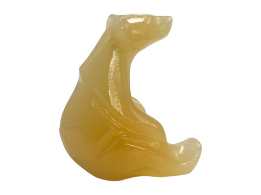 Amber Onyx Sitting Polar Bear