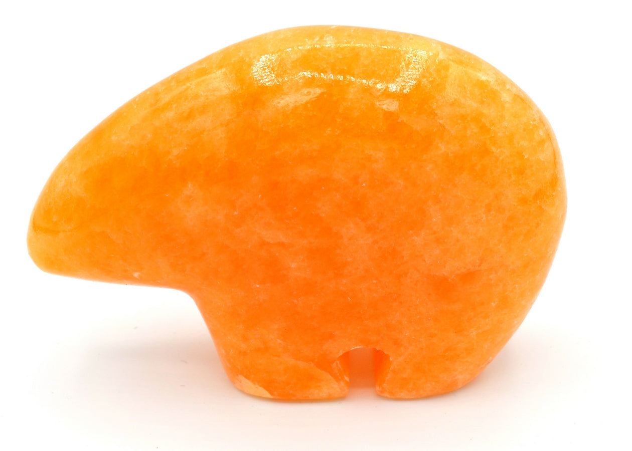 Orange Calcite Flat Polar Bear