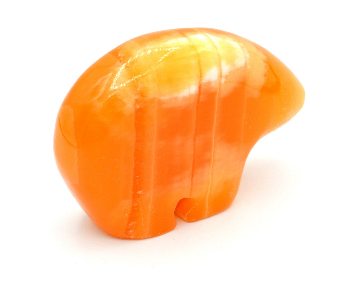 Orange Calcite Flat Polar Bear