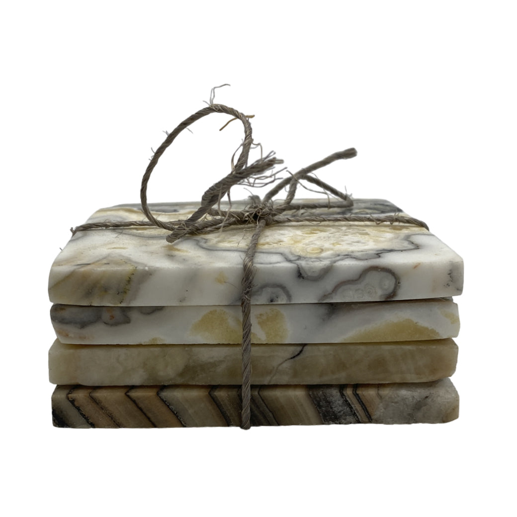 Zebra Calcite Square Coaster