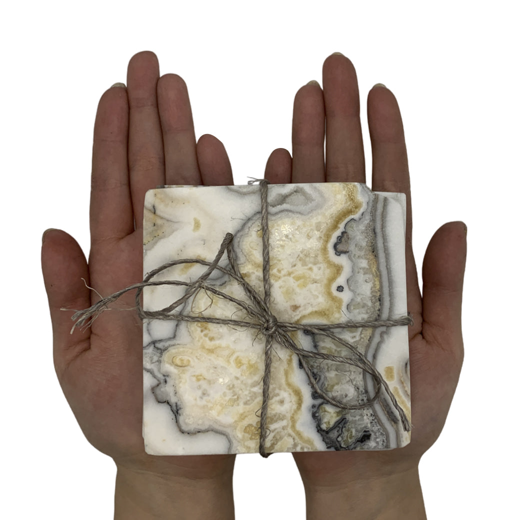 Zebra Calcite Square Coaster