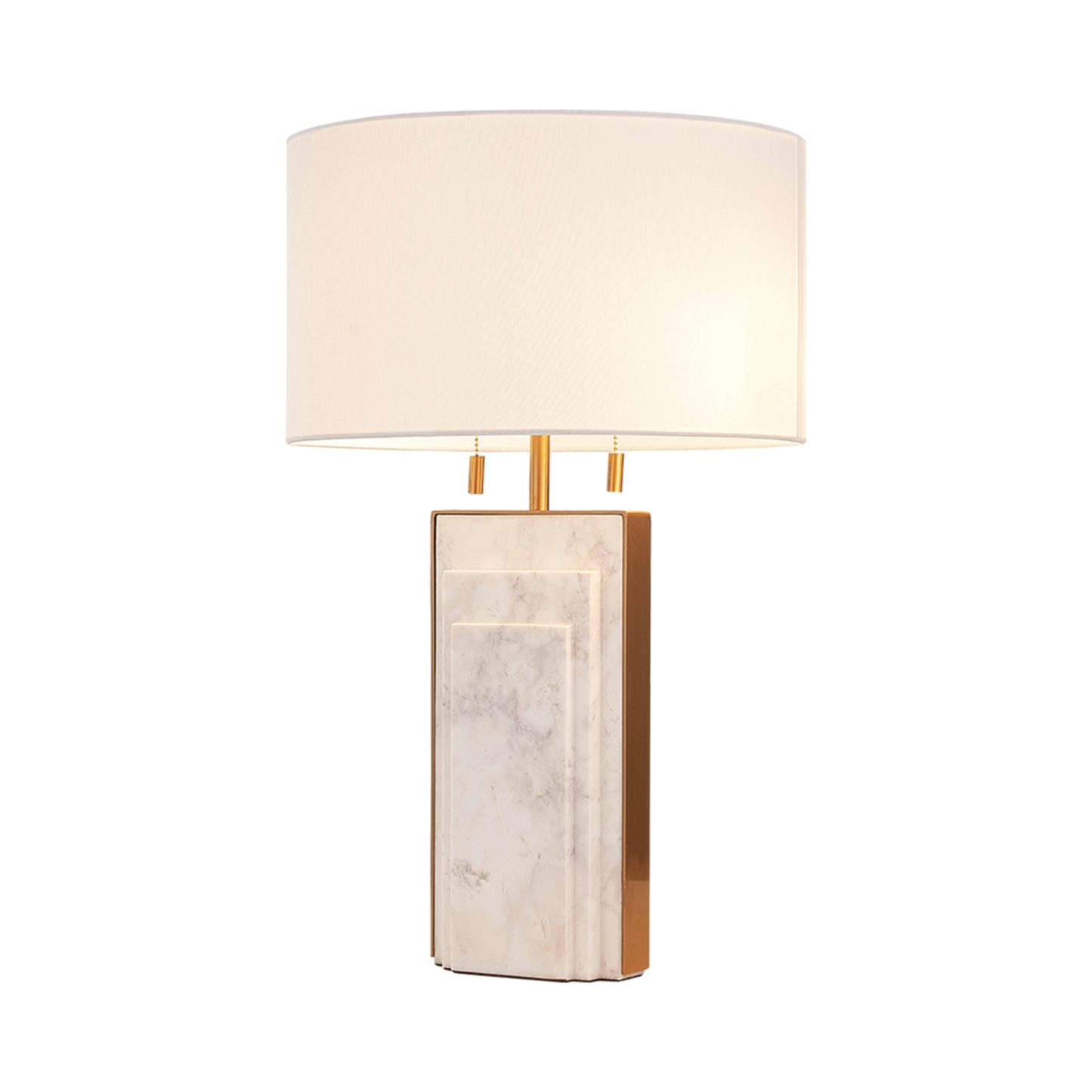 Prism Marble Lamp With Metal Support With Shade 40X70 Cm