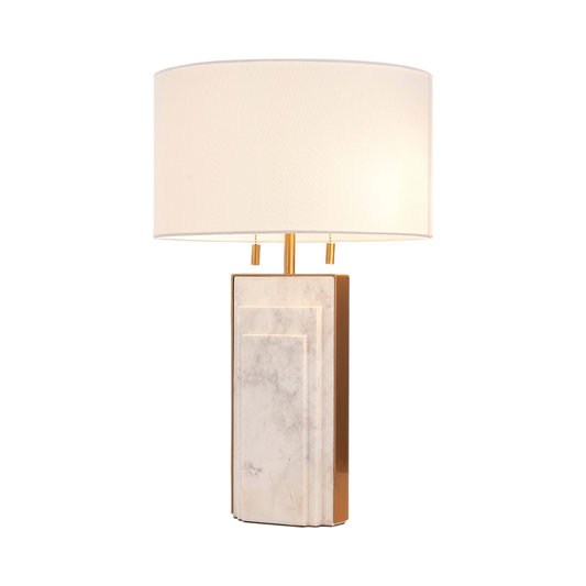 Prism Marble Lamp With Metal Support With Shade 40X70 Cm