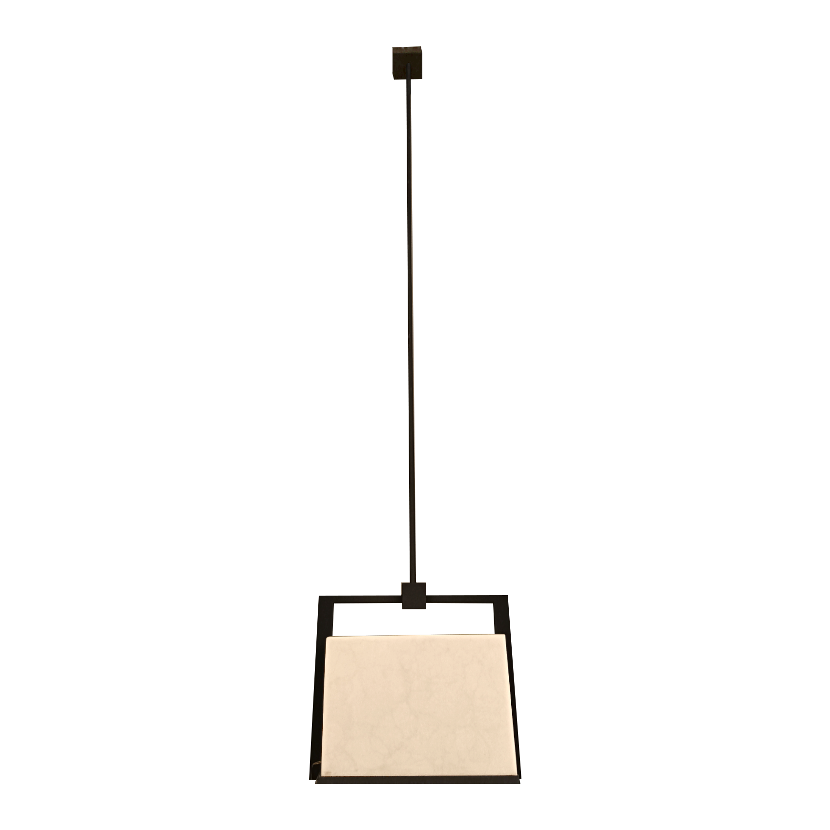 Alabaster Cube Hanging Lamp With Metal Support  32X69X180 Cm