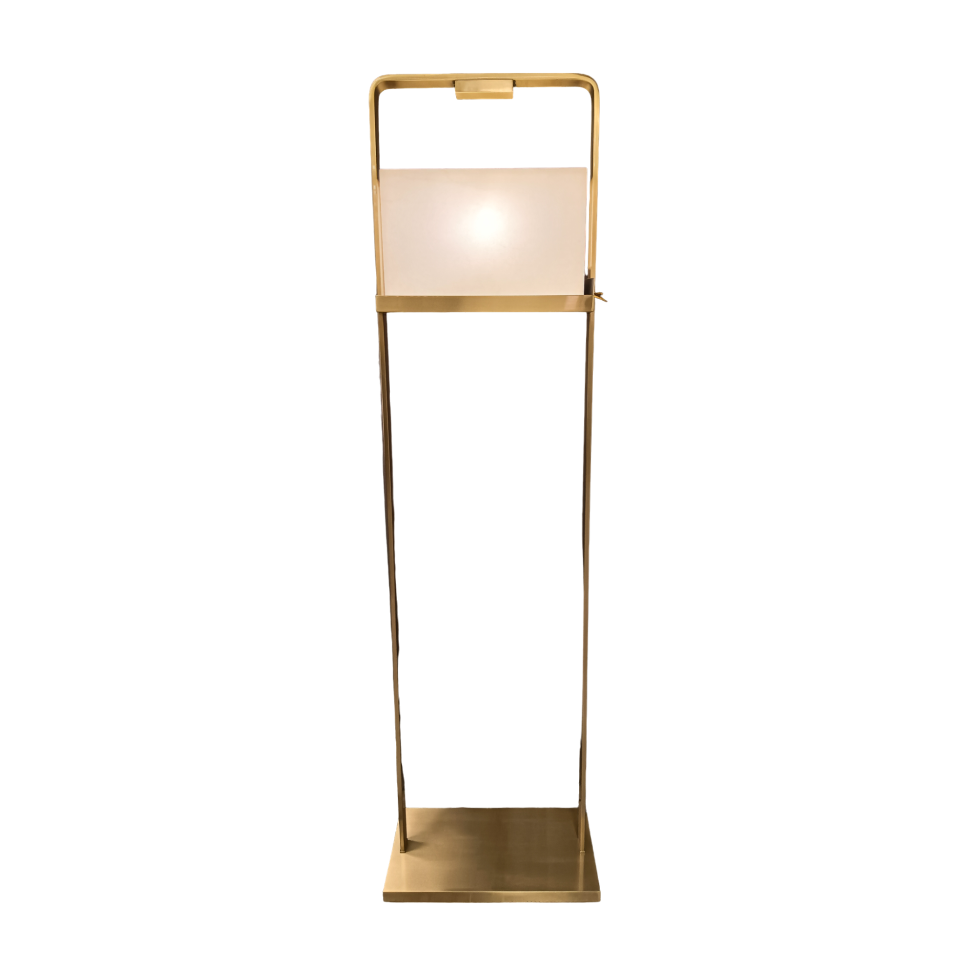 Spanish Marble Cube Lamp With Stainless Steel Support  44X25X156 Cm